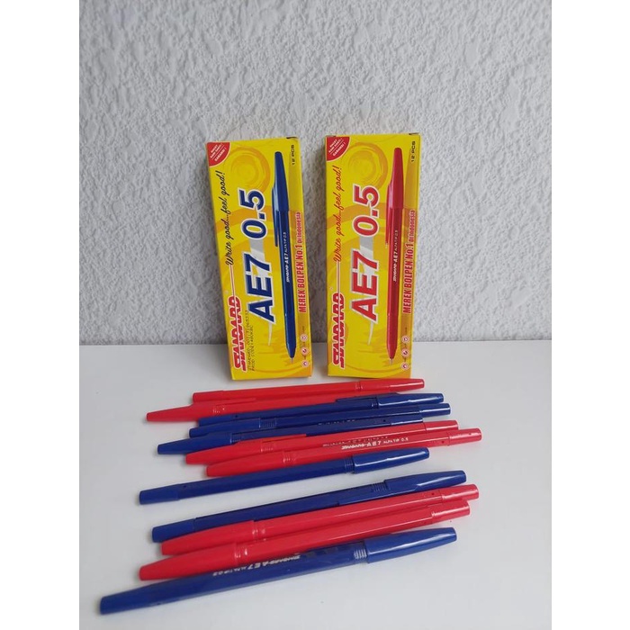 

Pulpen/Bolpen Standar Ae7 Alfa Tip 0.5 Plastik 6Pcs/1 Pack (12 Pcs)
