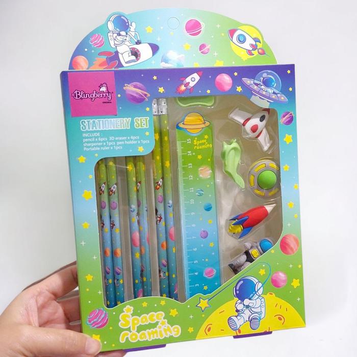 

Alat Tulis Set Stationery Set 12In1 Pensil Perlengkapan Tulis Anak Penghapus Pen