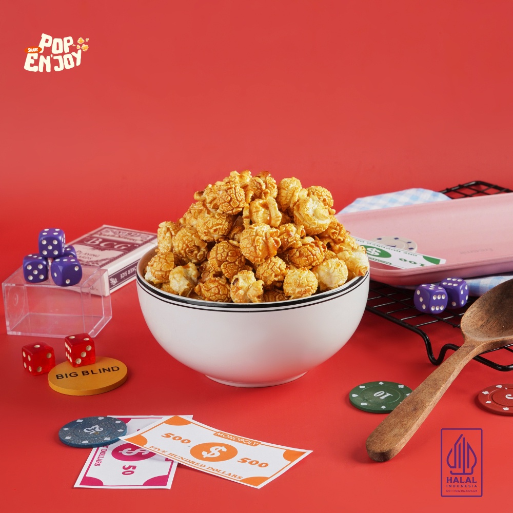 

A [New] Popcorn Caramel 500Gr - Popenjoy / Makanan Manis Crispy Camilan Popkron Snack Jagung