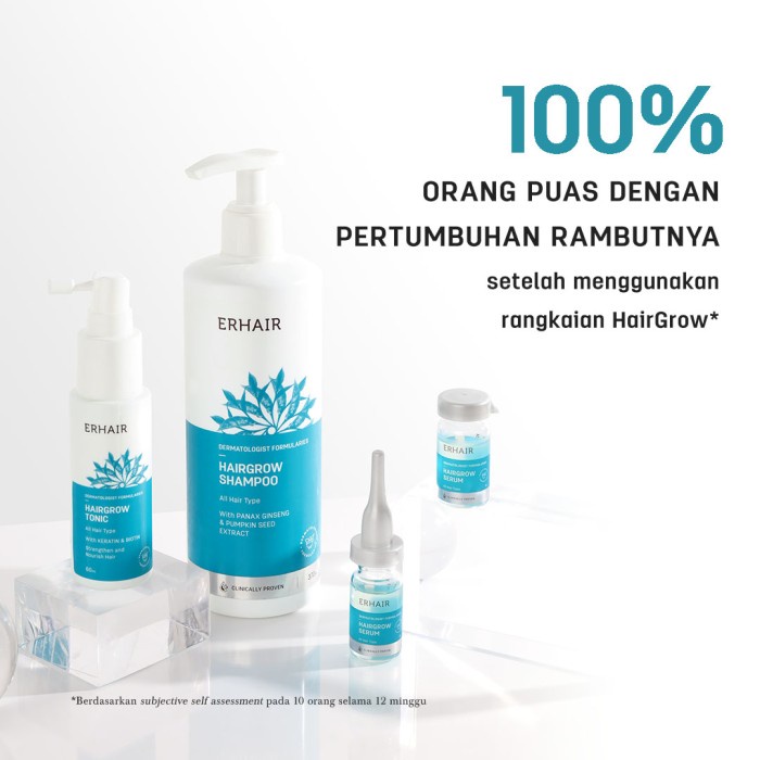 Produk Terbaru Erha Erhair Hairgrow Shampoo 100M/370Ml - Shampoo Rambut Rontok Cod
