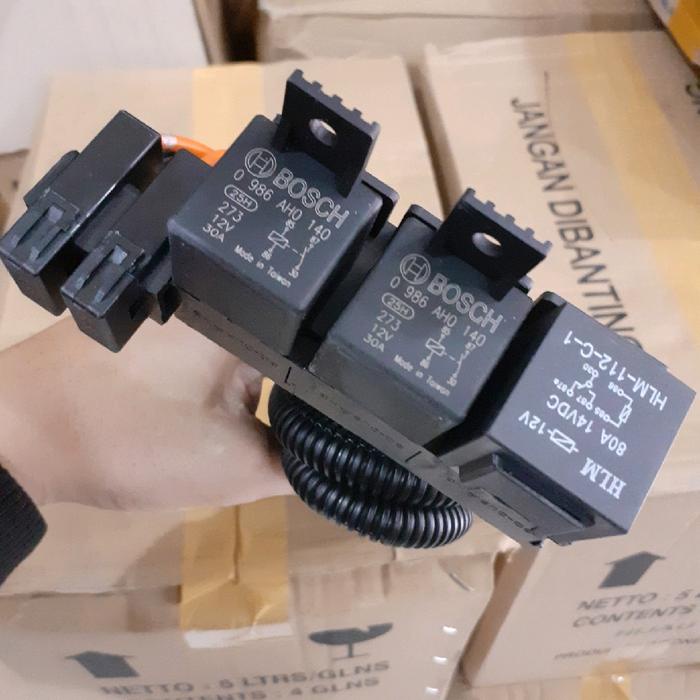 KABEL RELAY LAMPU BOSCH H4 MOBIL 3 RELAY 2 LAMPU SET