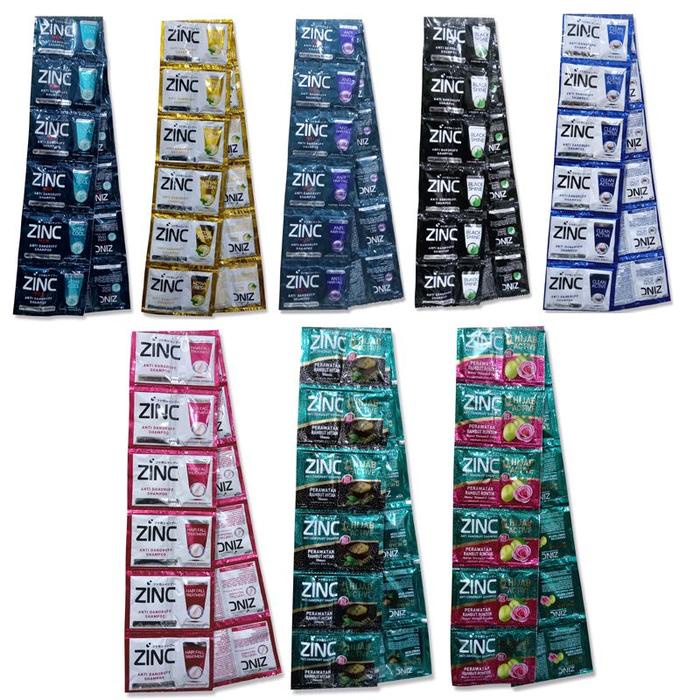 SHAMPOO ZINC 1 RENCENG ISI 12 SACHET/ SAMPO ZINC RENCENG/ SHAMPOO ZINC SACHET 10 ML 1 RENCENG/