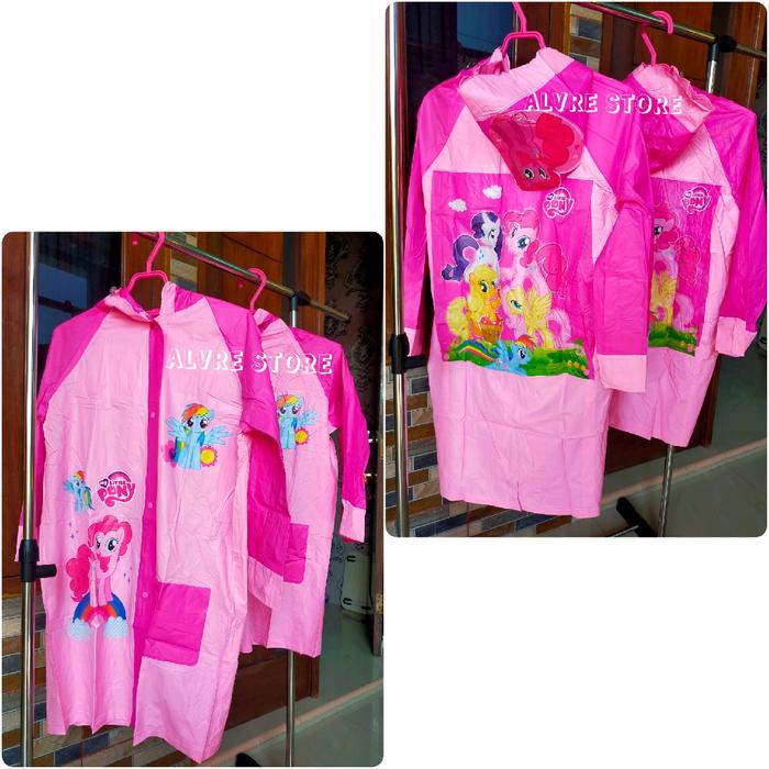 JAS HUJAN ANAK SETELAN JAKET CELANA KARAKTER+BACKPACK MANTEL ANAK BACKPACK 886