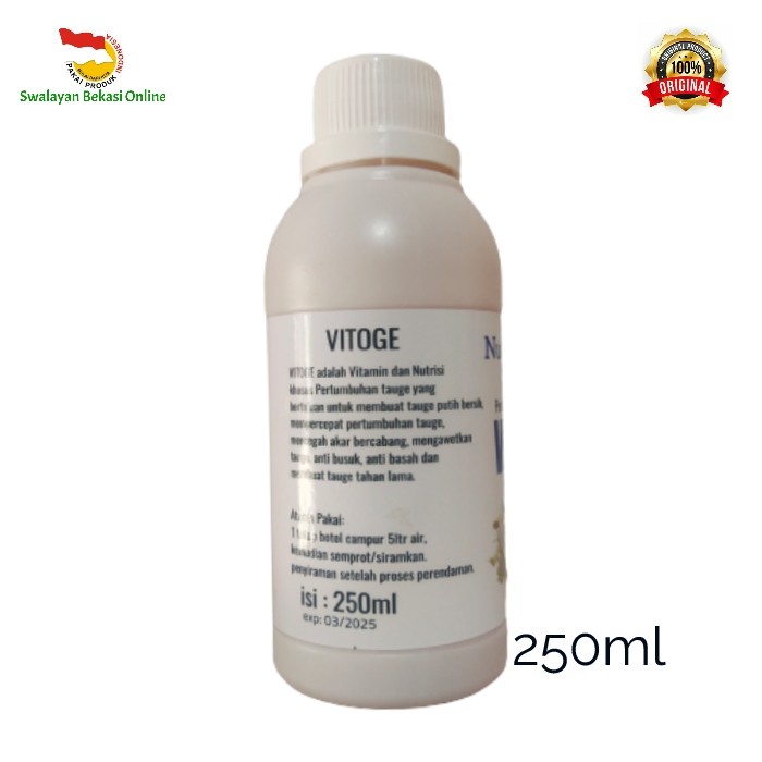 VITOGE 250ml Pupuk Nutrisi Khusus Toge, Nutrisi Toge, Pupuk Toge