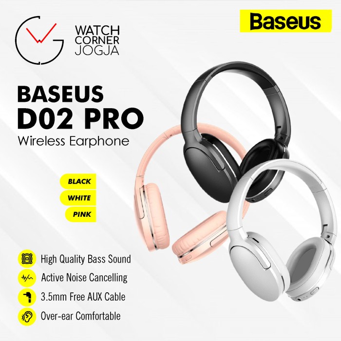 BASEUS D02 Pro Foldable Headphone Bluetooth Wireless Earphone ORIGINAL