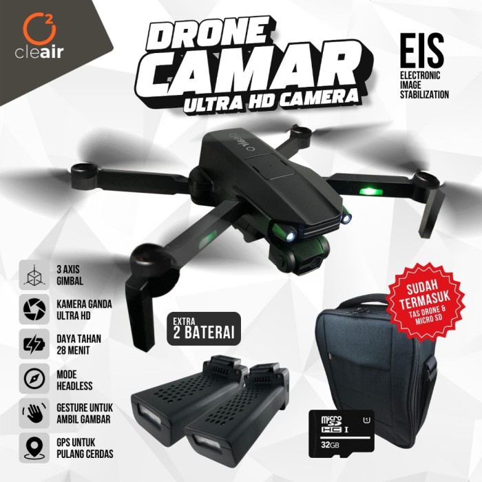 CleAir O2 - Drone GPS PRO Camar WiFi Kamera FPV Live Streaming Racing
