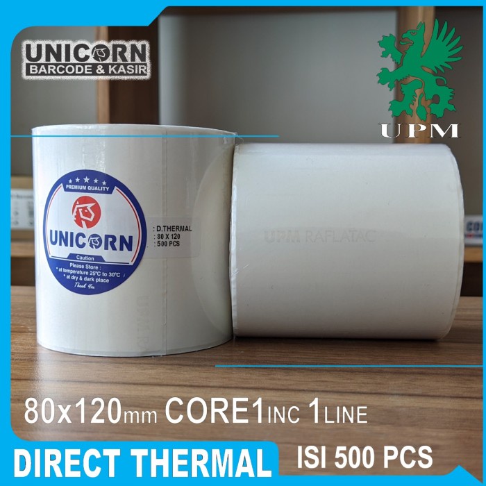 

pintar- Stiker Label Resi Direct Thermal 80x120mm 80x120 mm isi 500