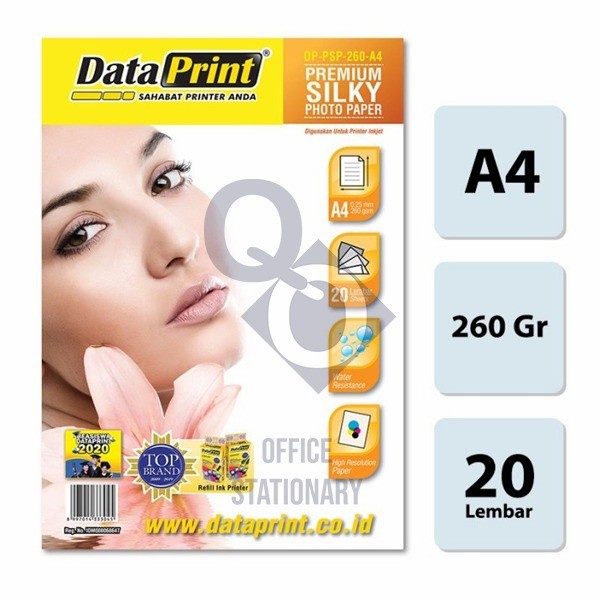 

pintar- Dataprint Data print Premium Silky Photo Paper a4 260gsm 260 grm