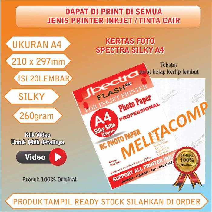 

pintar- Kertas Foto Spectra Silky A4