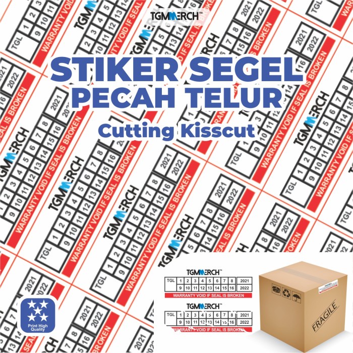 

pintar- Print Stiker Segel Pecah Telur Cutting Tgm Merch