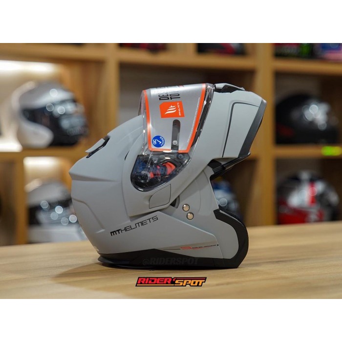 Helm Motor Mt Atom Helmet Sv Matt Gray A12 Modular Helmet Original