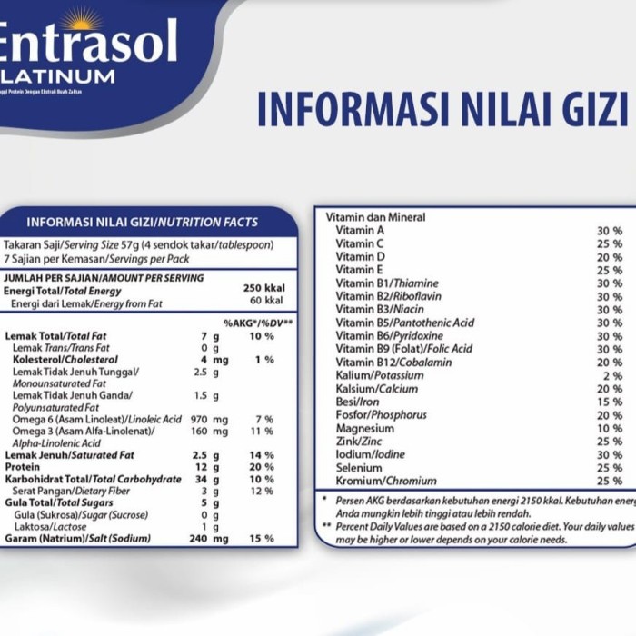 

BARANG TERLARIS ENTRASOL PLATINUM VANILLA 800gr