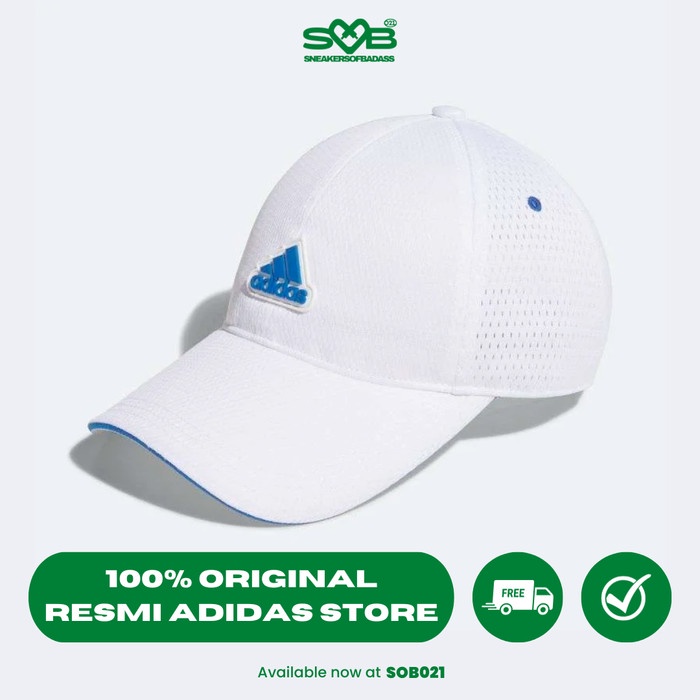 TOPI ADIDAS KIDS MESH CAP WHITE BLUE - IK4841