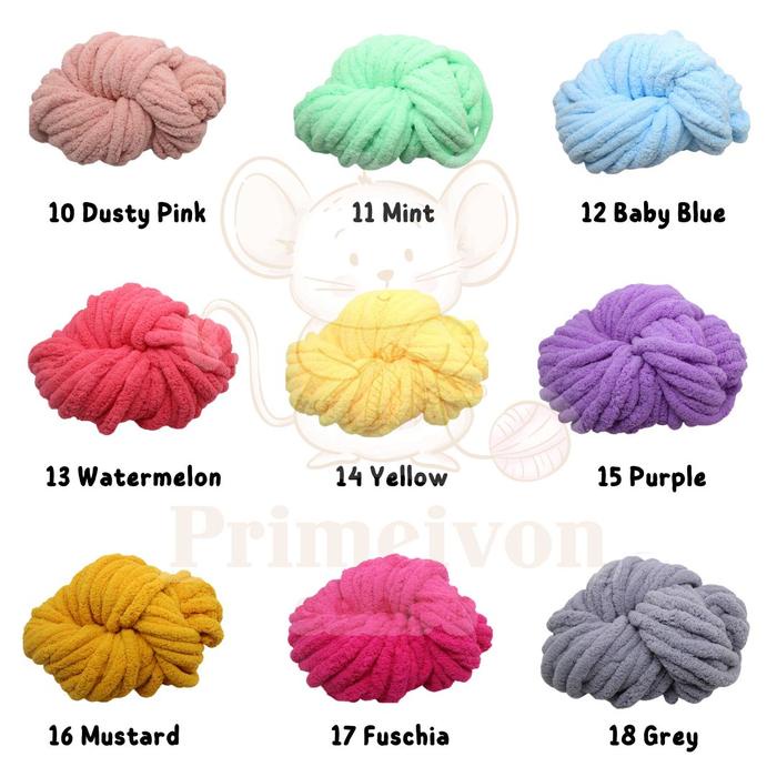 

Benang rajut chenille jumbo import/ benang rajut handuk jumbo import