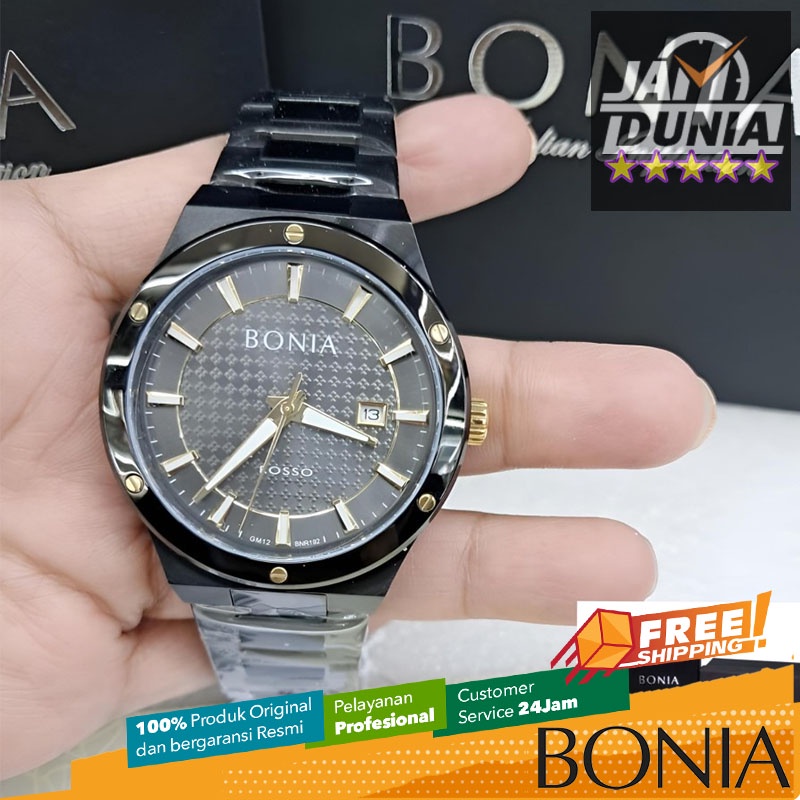 JAM TANGAN PRIA BONIA ROSSO ORIGINAL BNR192 1832 JAM WANITA BONIA BNR192-1832 BLACK STAINLES LA B087