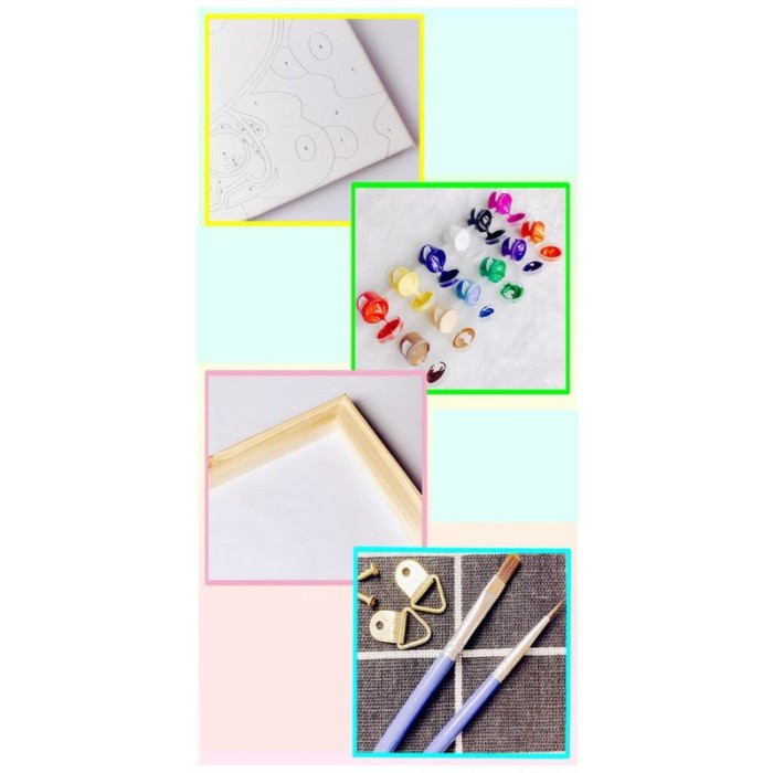 

pintar- canvas set painting - coloring by number - mewarnai pemandangan