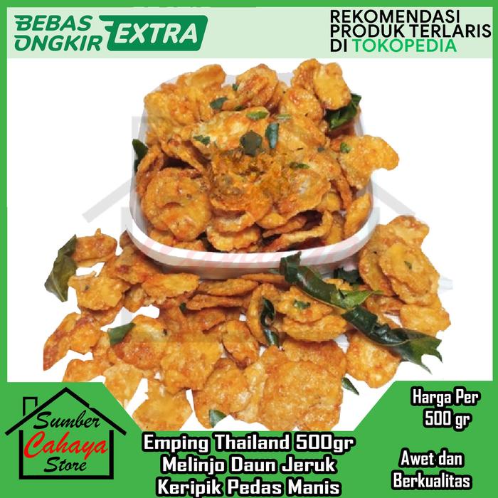 

TERBARU Emping Thailand Kripik Pedas Manis Daun Jeruk Melinjo Keripik Balado Mlinjo Snack Ringan