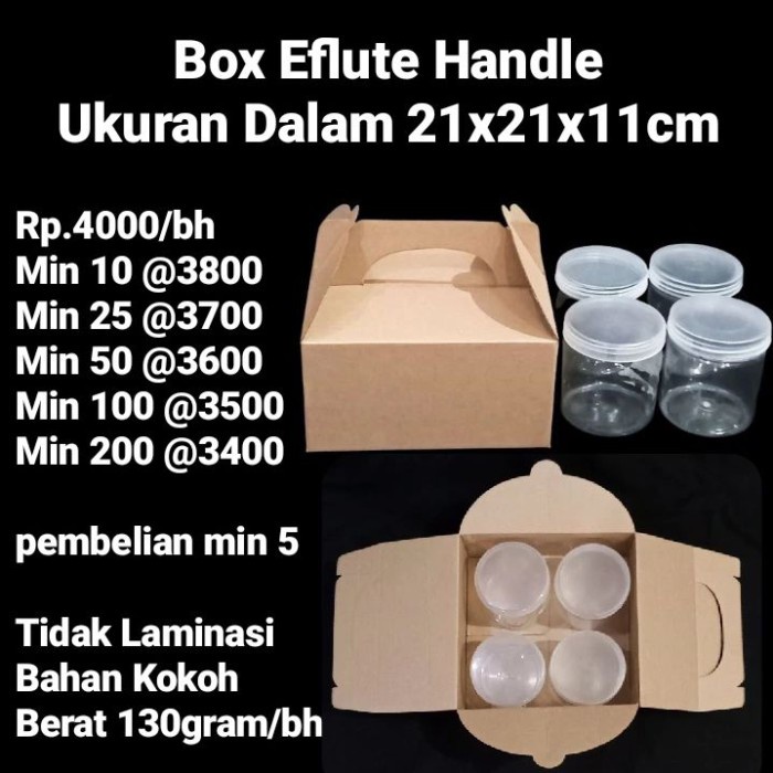 

party- Box Eflute Handle 21x21x11cm