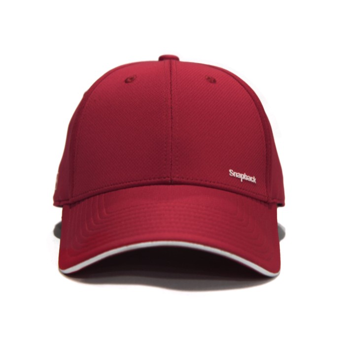 TERBARU Snapback Topi Baseball Topi Golf Sport Style Maroon Polos List Putih