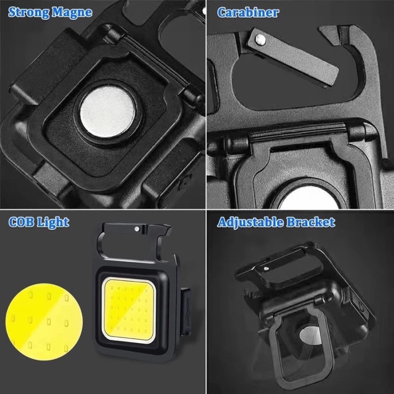 LAMPU LED EMERGENCY KEYCHAIN MULTIFUNGSI/LAMPU CAMPING CAS USB / LAMPU EMERGENCY KEYCHAIN