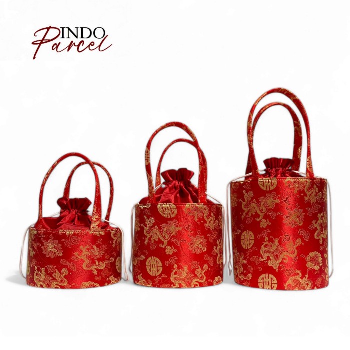 

party- INDOPARCEL - Tas Parcel Cheongsam Tabung Tas Hampers Keranjang Goodiebag Imlek tas