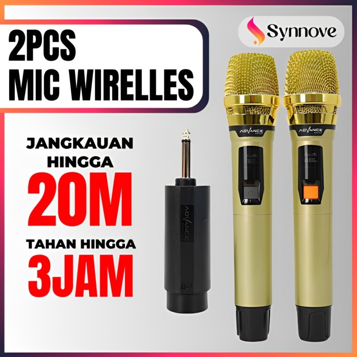 Mic Bluetooth Karaoke SET 2 Pcs Mic Wireless Karaoke Microphone Wireless Mic Tanpa Kabel Mikrofon