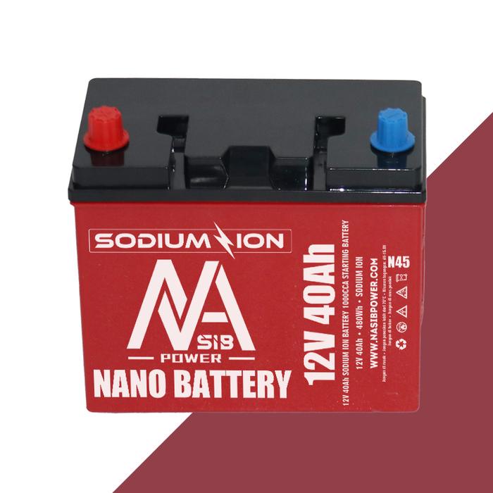 Promo Terbatas Nano Battery Aki Mobil Sodium Ion Aki Mobil Sodium Ion Na-1240S(45) 12V 40 Ah Aki