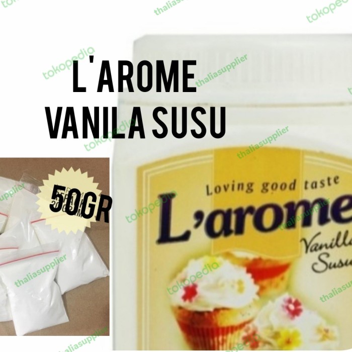 

Lezat- LAROME VANILA SUSU BUBUK 50GR ECER PLASTIK, CAMPURAN MINUMAN/MAKANAN