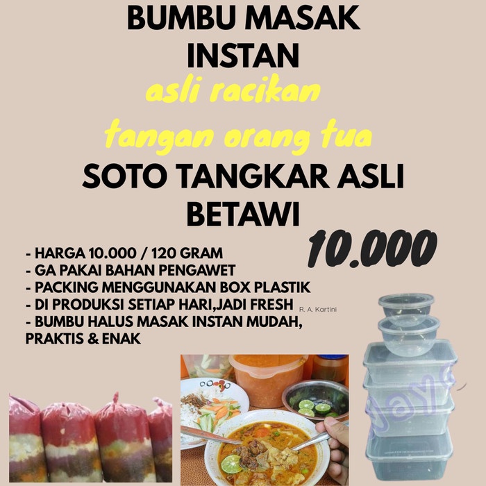 

HV880 BUMBU SOTO TANGKAR ASLI BETAWI - BUMBU MASAK INSTAN MUDAH PRAKTIS ENAK NEW