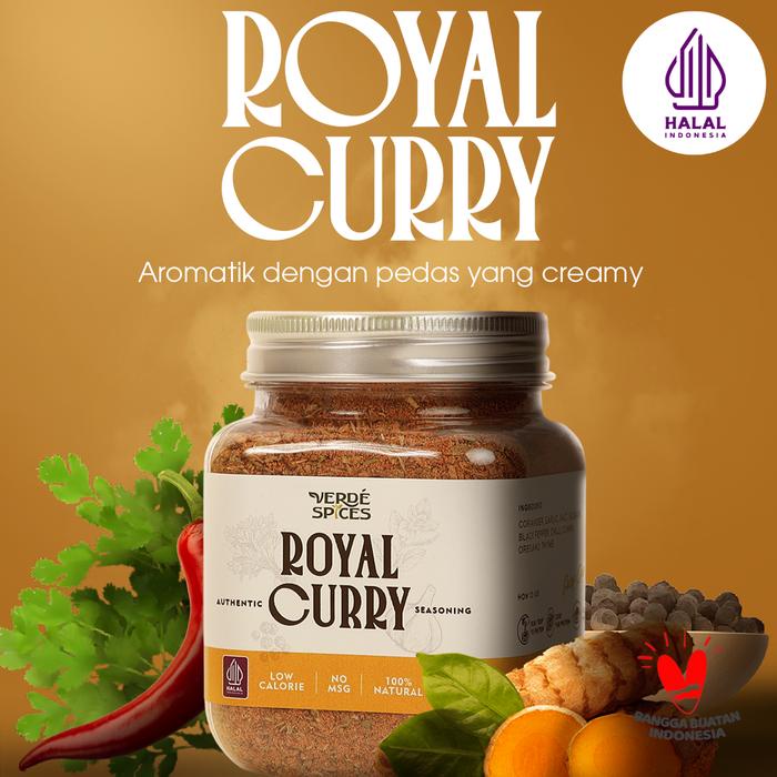 

QQ880 Verde Spices Royal Curry 100g / Bumbu Marinasi Serba Guna No MSG / Mix Dry Rub Rempah Bubuk
