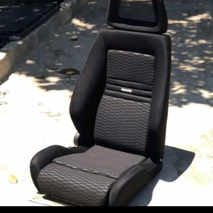 PREMIUM Kain Jok Mobil Hitam Garis Bludru