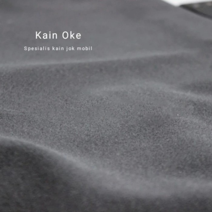 PREMIUM Kain Jok Mobil Original Bludru Suede Abu Tua