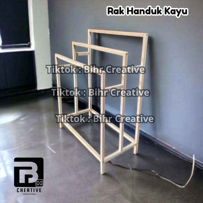 PREMIUM Rak Handuk Gantungan Handuk Rak Gantung Kayu