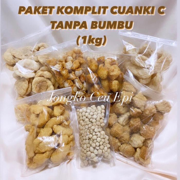 

TI686 PAKET KOMPLIT CUANKI C (195PCS + PILUS CIKUR) TANPA BUMBU JONGKO CEU EPI Instan Food Makanan