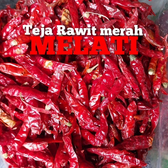 

Lezat- Cabe Kering Teja Caplak grade A' Cabai impor India Super Pedas (1Kg) PREMIUM