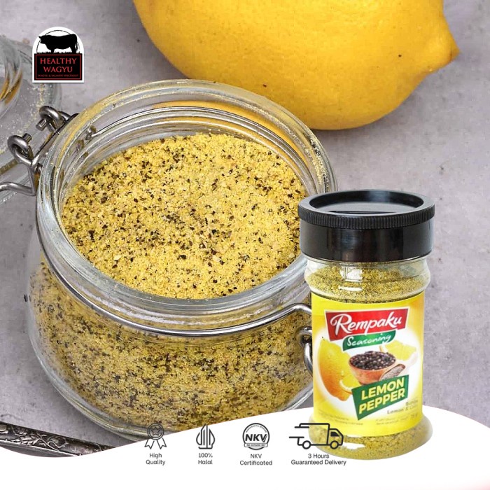 

Lezat- REMPAKU LEMON PEPPER / BUBUK LEMON MERICA HITAM 75G