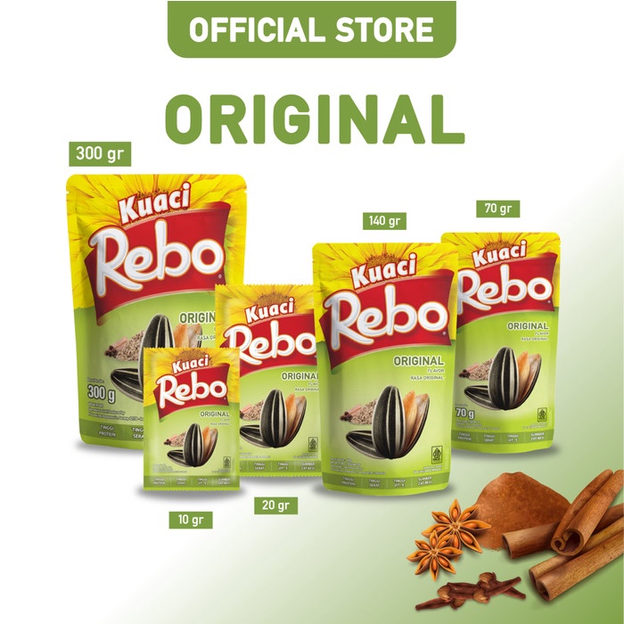 

Rebo Kuaci x One Piece Bundling 3 PCS - Rasa Original, Caramel 140 Gram & Green Tea 70 Gram