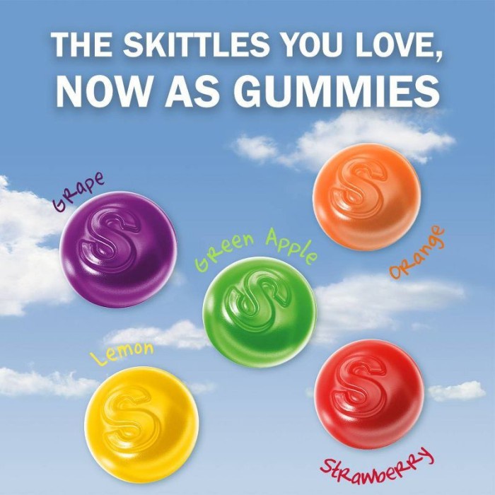

Skittles Gummies Candy - permen rasa buah impor USA (NON HALAL)