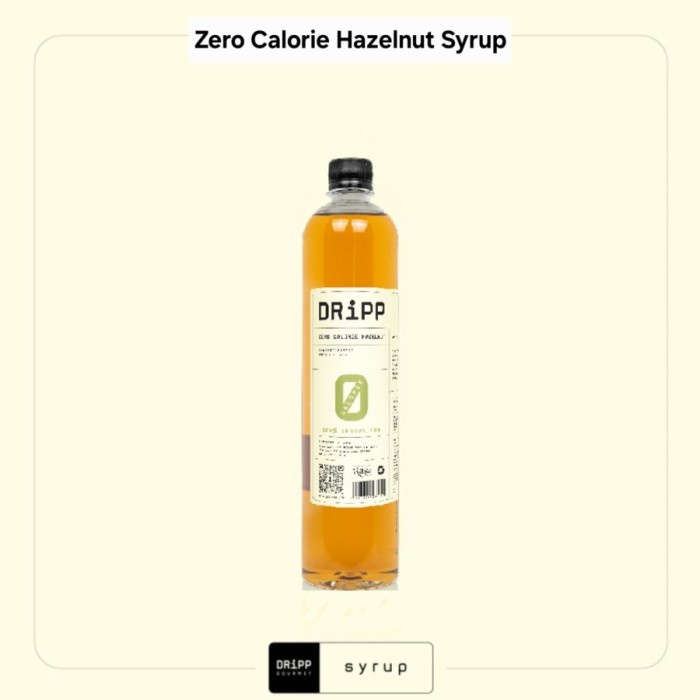 

Dripp Syrup rasa Hazelnut zero Calorie