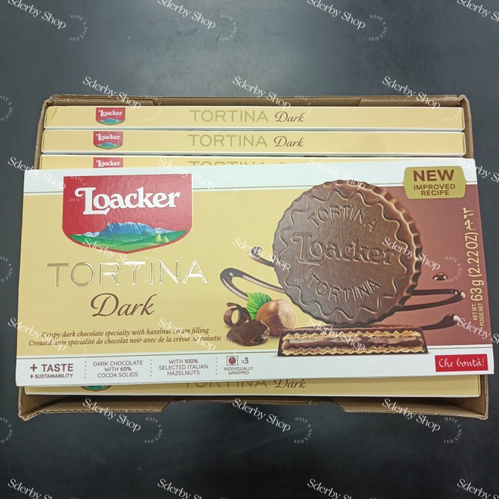 

Loacker Tortina Triple Dark Chocolate Biskuit Import
