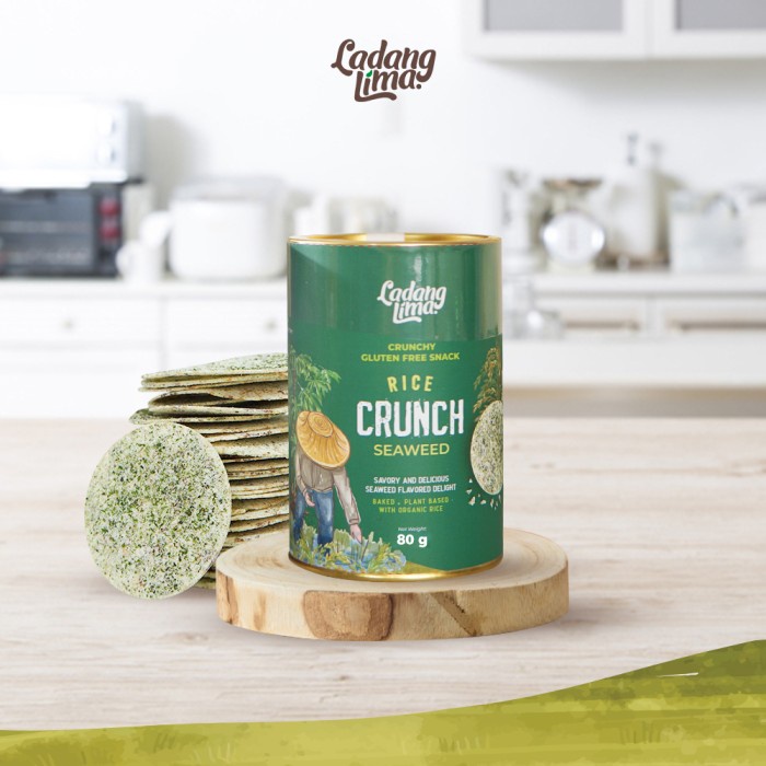

Rice Crunch 80g Ladang Lima - Crunchy Gluten Free Snack Tinggi Serat Bebas MSG