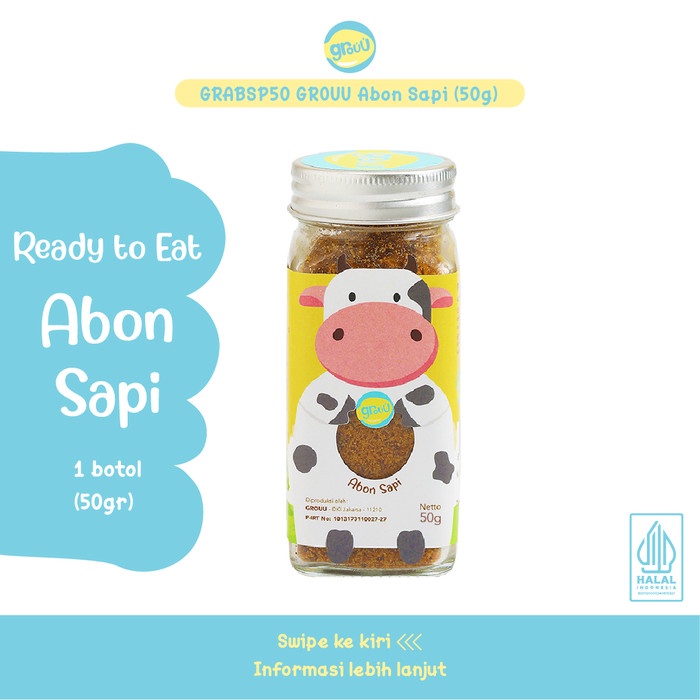 

GROUU Abon Sapi Ayam 50g - BB Booster MPASI Anak Bayi Non MSG To Eat / Makanan Baby 6 Bulan