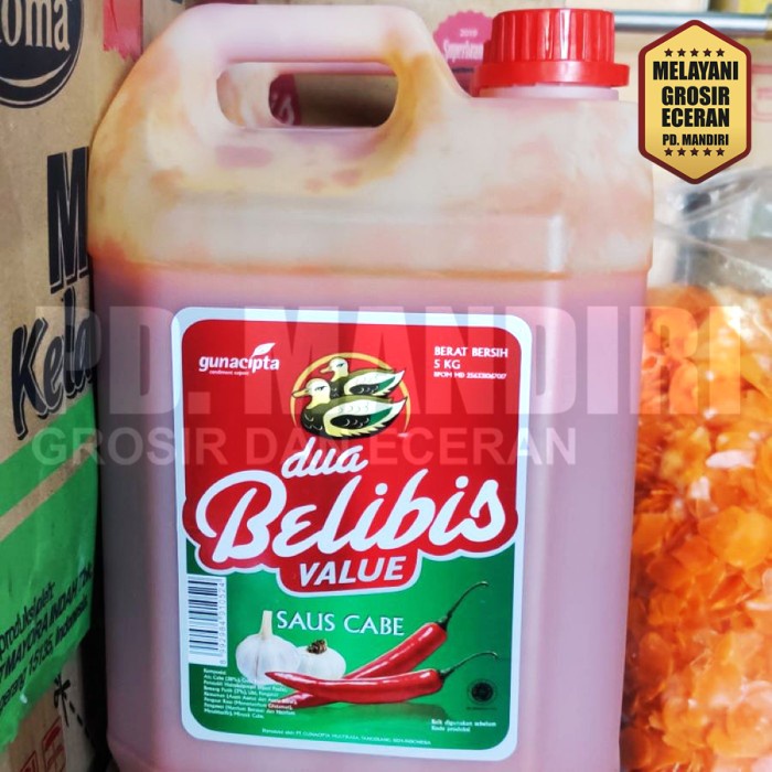 

Lezat- DUA BELIBIS SAUS CABE 5KG / 5 KG / SAMBAL / JERIGEN