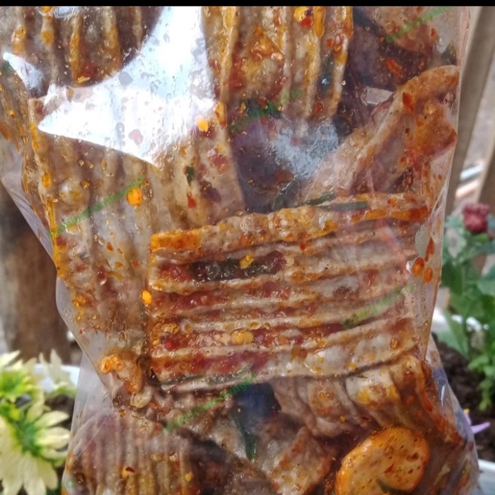 

sebring kerupuk jengkol pedas daun jeruk kemasan 1 kg