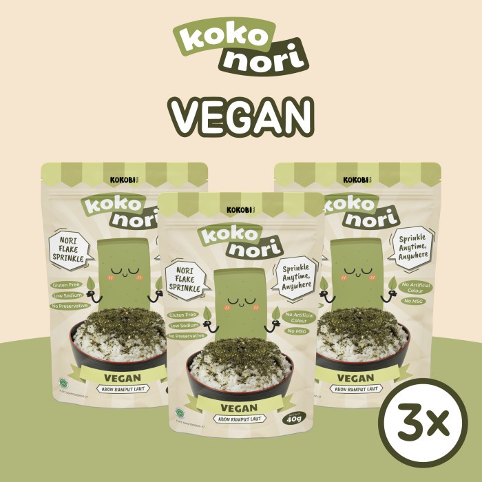 

3pcs KOKO NORI Abon Rumput Laut Tabur - VEGAN Seaweed Flake KOKOBI