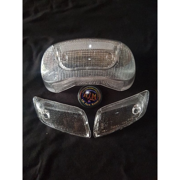 HTC Mika Lampu Sen Sein Riting Depan Belakang Stoplamp Putih Bening Suzuki Satria Ru120 Lumba High Q