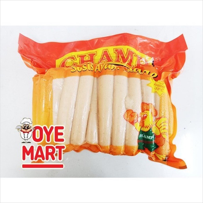 

Lezat- CHAMP CHICKEN SAUSAGES 1KG SOSIS AYAM ISI 40