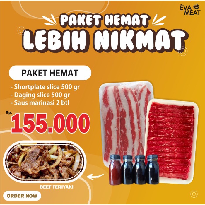 

Lezat- paket diskon BBQ / paket shortplate beef slice 500 gr + bumbu