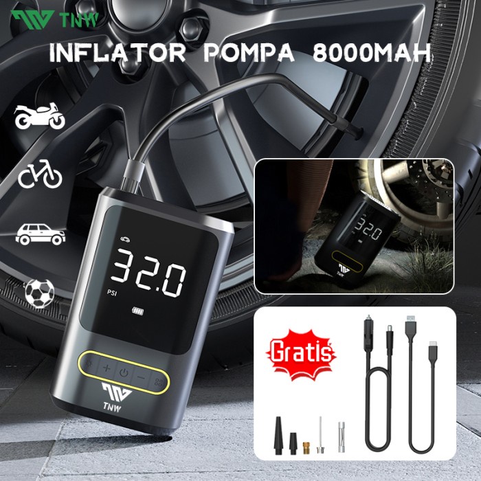 LANGSUNG DIPROSES TNW Car Air Pump Tire Inflator Portable Pompa Ban Mobil Pompa Angin