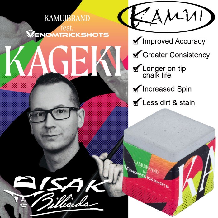 

KAMUI KAGEKI CHALK - JAPAN BILLIARD CHALKS VENOM TRICKSHOT BILIAR ORI